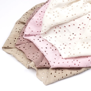 Neugeborene Mädchen durchbrochene Spitzen Stirnbänder mit Schleife in Beige und Rosa