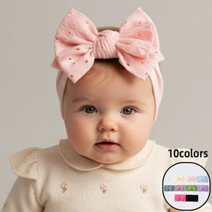Morbida Fascia per Capelli con Fiocco per Neonati in Poliestere Tie-Dye Elastica per Neonati e Bambini Piccoli Accessori
