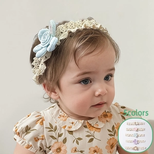 Newborn Baby Elastic Lace Floral Headband Soft Sweet Flower Hair Band For Infant Toddler Kids Princess Hair Accessories