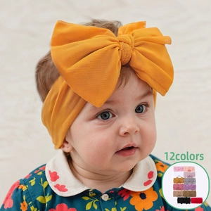 Soft Baby Mesh Bow Headband High Elastic Polyester Tulle Hair Band For Infants Toddlers Girls Photography Props Accessories