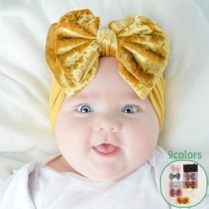 Bandeau Bébé Élastique en Nylon Avec Grand Nœud en Velours Doux Bandeau Cheveux pour Tout-petits Filles Accessoires de Coiffure Photographie