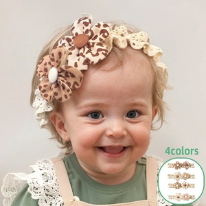 Cute Baby Lace Headband For Infants Toddlers Floral Polyester Hairband For Girls Summer Hair Accessories Newborn Hair Decor