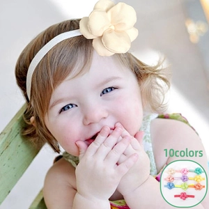 Fascia per Capelli con Fiori per Neonati Elastica per Bambine in Morbido Poliestere Accessori per Capelli Floreali Stile Dolce