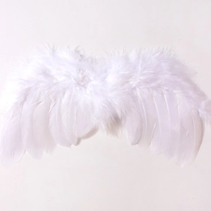Détails d'ailes d'ange en plumes blanches pour nouveau-né et accessoires de photographie