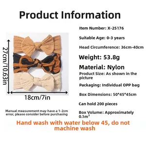 Guide détaillé des tailles et matières pour bandeaux bébé en nylon avec nœuds variés