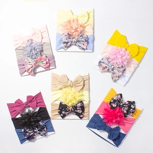 Baby Headbands Bow Floral High Elastic Polyester Hair Bands For Infants Toddlers Soft Newborn Hair Accessories Multi Styles