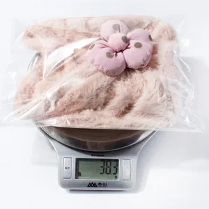 Fascia per neonati in peluche rosa con fiore decorativo e peso leggero di soli 38,3g