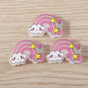 Cute cartoon rainbow and cloud resin charms for DIY jewelry and hair accessory making