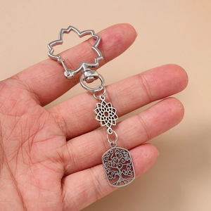 Vintage Zinklegierung Baum des Lebens Schlüsselanhänger Hohle Blume Sakura Haken Tasche Anhänger Mode Schmuck Geschenk