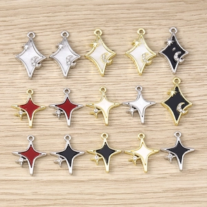 Pendentifs bijoux étoile et lune avec émail et strass pour la création DIY