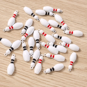 Détails de mini breloques en forme de quille de bowling pour la création de bijoux