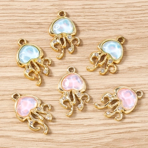 Pendentifs en Alliage de Zinc Forme de Méduse Avec Strass Tête en Résine Artificielle Pour DIY Création Bijoux Accessoires