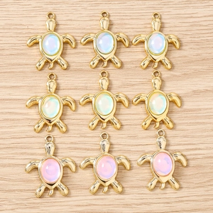 Pendentifs Tortue de Mer en Alliage Pour la Fabrication de Bijoux DIY Breloques Animales Colorées Pour Collier Bracelet Boucle d'Oreille Porte-Clés