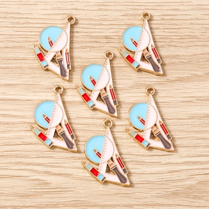 Lot de breloques papeterie avec règle et crayon pour création de bijoux DIY