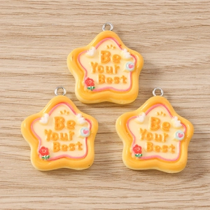 Star-shaped resin pendants with Be Your Best text for DIY jewelry making accessories