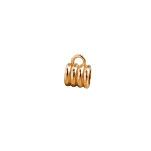 Polished gold plating alloy ring connector pendant for DIY jewelry making accessories