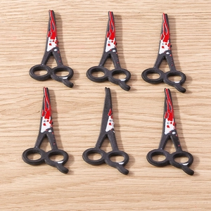 Detailed view of Halloween bloody scissors resin charms for DIY creative jewelry and crafts