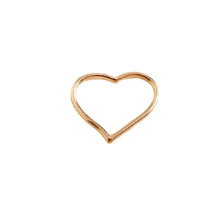 Ciondolo a cuore cavo minimalista in oro rosa per la creazione di gioielli DIY