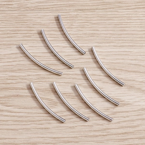 Perles de Tube Incurvées Creuses en Alliage de Zinc Simples Tubes de Connexion Électroplaqués pour la Fabrication de Bijoux DIY Bracelet Collier Accessoires
