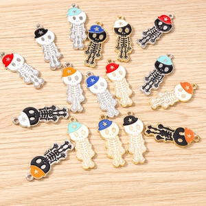 Pendentifs squelettes en alliage avec chapeaux à étoiles pour bijoux DIY