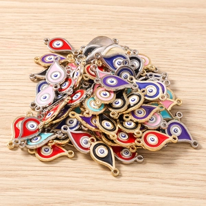 Bunte Evil Eye Anhänger in Tropfenform für DIY Schmuckherstellung Sets