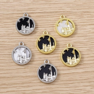 Lot de 6 pendentifs Arbre de Vie et Château pour création de bijoux et colliers