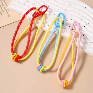 Porte-clés en nylon tressé coloré avec boucle d'escalade pour sacs et mobiles