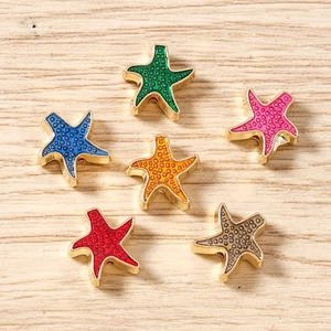 Ciondoli a Forma di Stella Marina in Lega Smaltata per Creazione Gioielli Fai Da Te Pendenti per Collane Braccialetti Portachiavi