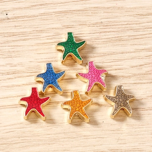 Ciondoli a forma di stella marina colorati in smalto per creazione gioielli fai da te