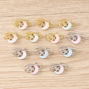 Pendentifs étoile et lune en finition or et argent pour création de bijoux DIY