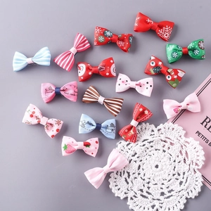 Set van 16 kleurrijke handgemaakte strikjes haarspelden met schattige prints voor meisjes