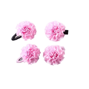Set di 4 graziose mollette per capelli a fiori rosa fatti a mano in tessuto per bambine