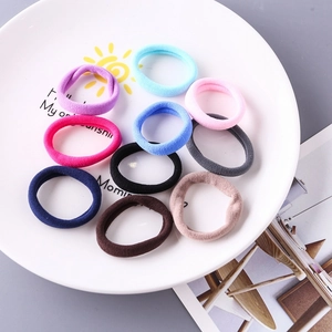 Élastiques à Cheveux en Tissu Sans Couture Haute Élasticité pour Enfants Support de Queue de Cheval Doux Pour Filles Coiffage Quotidien Bandeaux Style Coréen