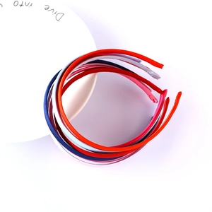 Set of colorful 1cm fabric covered plastic headbands for girls in various vibrant colors