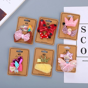 Lot de 6 accessoires cheveux pour filles avec nœuds pailletés et motifs de princesses