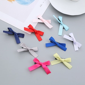 Mini Schleife Haarspangen Für Mädchen Handgefertigte Polyester Stoff Entenschnabel Clips Süße Koreanischen Stil Kinder Damen Haarschmuck