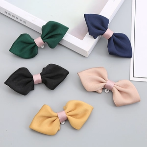 Korean Style Fabric Bowknot Hair Ties Handmade Minimalist Headwear Accessories For Kids Girls Toddlers Daily Decorations