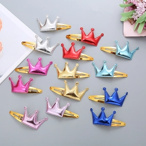 Mollette per Capelli a Corona per Bambini in Stile Coreano in Lega e Pelle Sintetica Accessori per Capelli da Principessa