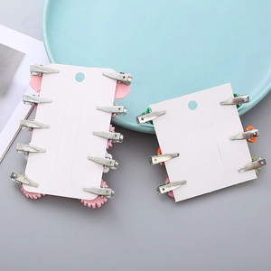 20-piece cute candy-colored children hair clip set with floral and bow resin designs