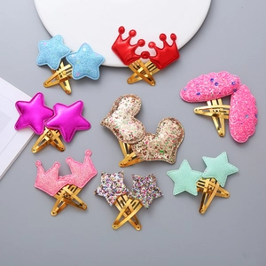 Barrettes à Cheveux Paillettes Étoile Cœur Couronne Pour Filles Enfants Pinces BB Alliage Scintillantes Épingles à Cheveux Bec de Canard Accessoires de Mode Mignons