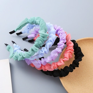 Dolce Cerchietto per Bambini in Organza Increspata Chiffon Plissettato Fascia per Capelli Carina Principessa Accessori per Capelli per Ragazze