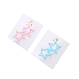Lot de jolies barrettes BB en forme d'étoile rose et bleue pour filles