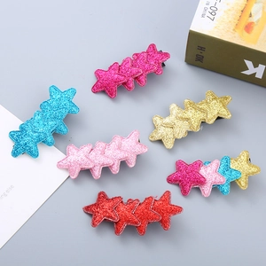Glitter Star Hair Clips For Women Girls Shiny Sequin Star Shape Duckbill Clips Sweet Fashion Hair Accessories Jewelry