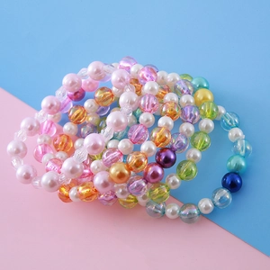 Ensemble de bracelets en perles colorées avec breloques mignonnes pour filles