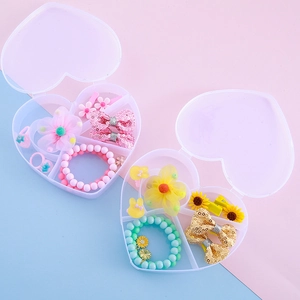 Coffret cadeau 9 pièces bijoux pour enfants avec barrettes et bracelets colorés