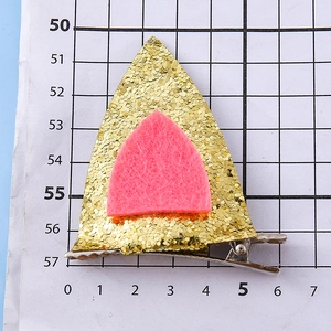Barrettes oreilles de chien à paillettes dorées pour filles, idéales pour la fête