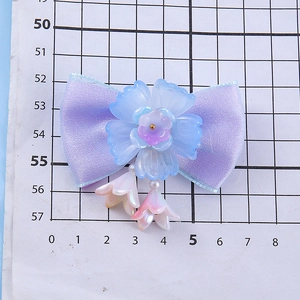 Barrette nœud violet style Hanfu avec pendentifs muguet pour petite fille