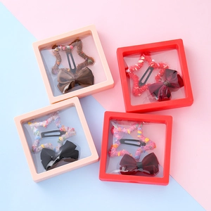 Ensemble de Barrettes à Cheveux Étoile et Nœud pour Enfants Fait Main en Tissu Peluche Étoile Nœud en Velours avec Boîte Cadeau