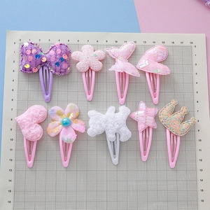 9er Set niedliche Kinder Haarspangen mit glitzernden Schmetterlingen, Bären und Sternen