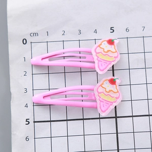 Barrettes à cheveux roses pour filles, clips BB en métal de 5 cm avec décor de glace